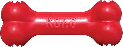 KONG Goodie Bone - Classic Durable Natural Rubber Dog Bone, Supports Mental Engagement - Treat Dispensing - Red - for Medium Dogs