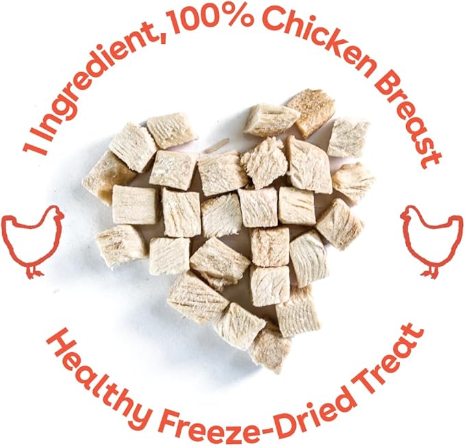 Pupford Freeze Dried Chicken Breast Treat for Dogs & Puppies - Healthy, Natural, Single Ingredient Dog Treats - Made in USA (3 oz)