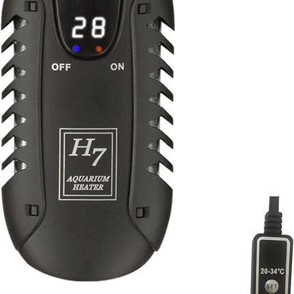 Mini Aquarium Heater 25W Small Fish Tank Heater 25 Watt with External Temperature Controller, LED Display, Used for 5-10 Gallon Tank