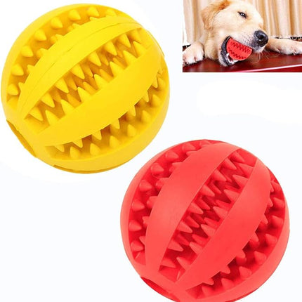 Sunglow 2 Pack Dog Toy Ball - Nontoxic Bite Resistant Teething Toys for Small/Medium/Large Dog and Puppy Cat, Dog Pet Food Treat Feeder Chew Tooth Cleaning Exercise Game IQ Training