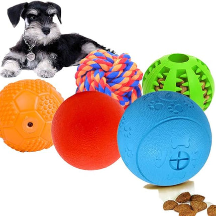 5 Different Functions Interactive Dog Toys for Puppies, Puppy Puzzle Toys for Small Dogs, Dog Balls for Small Dogs, Treat Dispensing Dog Toys, Squeaky Ball, Small Breed