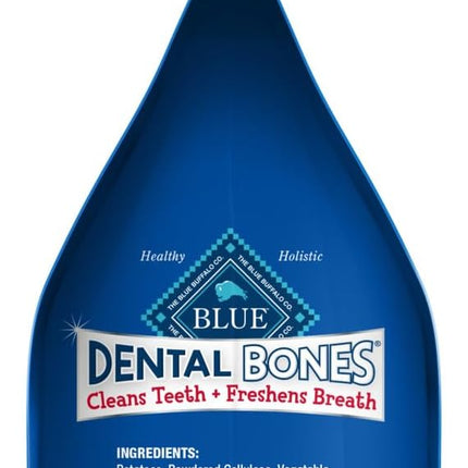 Blue Buffalo Dental Bones Regular Natural Dental Chew Dog Treats Bag, 12oz. Bag