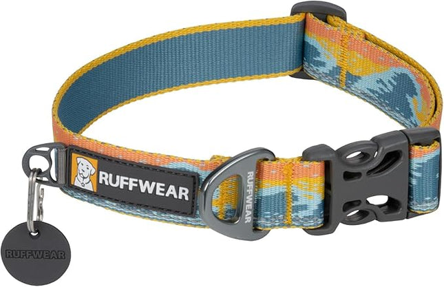 Ruffwear, Crag Dog Collar, Stylish Adventure Collar with Premium Reflective Design, Quick Release Buckle, Lightweight All-Day Comfort, Rising Wave, 14"-20"