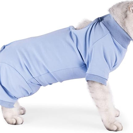 LIANZIMAU Cat Surgical Recovery Suit Professional for Male Female Dog Abdominal Wounds Cone E-Collar Alternative Anti-Licking Pet Surgical Recovery Pajama Suit Soft Fabric Onesie for Cats