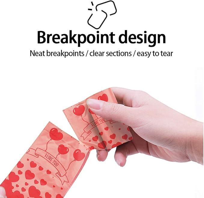 Biodegradable Dog Poop Bags Rolls with Pull-Ring Dispenser - 5 Fresh Scents, Large 9x13 Inch Plant-Based Bags, Leakproof & Easy Tear (Rose Scent, Red, 240 Count, 16 Rolls)