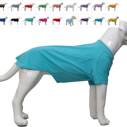 Lovelonglong 2019 Pet Clothing Dog Costumes Basic Blank T-Shirt Tee Shirts for Small Dogs Turquoise L