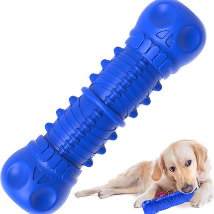 Dog Squeaky Toys for Aggressive Chewers, Durable Chew Toys for Large Medium Breed Dog, Tough Dogs Toys with Natural Rubber