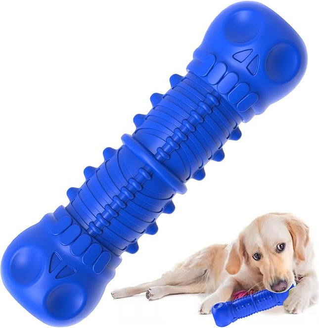 Dog Squeaky Toys for Aggressive Chewers, Durable Chew Toys for Large Medium Breed Dog, Tough Dogs Toys with Natural Rubber