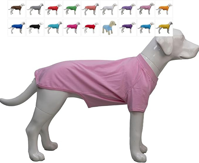 Lovelonglong Bulldog Clothes Dog Clothing Blank T-Shirt Tee Shirts for French Bulldog English Bulldog American Pit Bull Pugs 100% Cotton Skin Care Pink B-XL