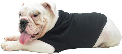 Lovelonglong Bulldog Clothes Dog Clothing Blank T-Shirt Tee Shirts for French Bulldog English Bulldog American Pit Bull Pugs 100% Cotton Skin Care Black B-XL