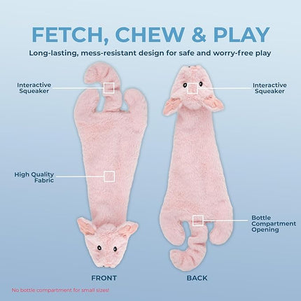 Best Pet Supplies Squeaky Dog Toys with Soft Durable Fabric for Small, Medium and Large Pets Interactive Toy for Indoor Play, Supports Active Biting and Play - 1Wild Duck, Pig, Medium