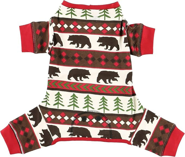 LazyOne Flapjacks, One-Piece Dog Sweater, Matching Family Pajamas for Dogs, Bear, Animal (Medium)