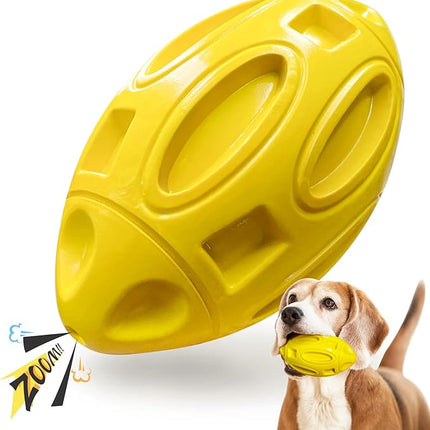 EASTBLUE Squeaky Dog Toys for Aggressive Chewers: Rubber Puppy Chew Ball with Squeaker, Almost Indestructible and Durable Pet Toy for Medium and Large Breed