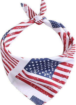 BinaryABC USA Flag Dog Bandana,American Flags Dog Bandana Pet Scarfs,4th of July American Independence Day Pet Decorations (Style 4)