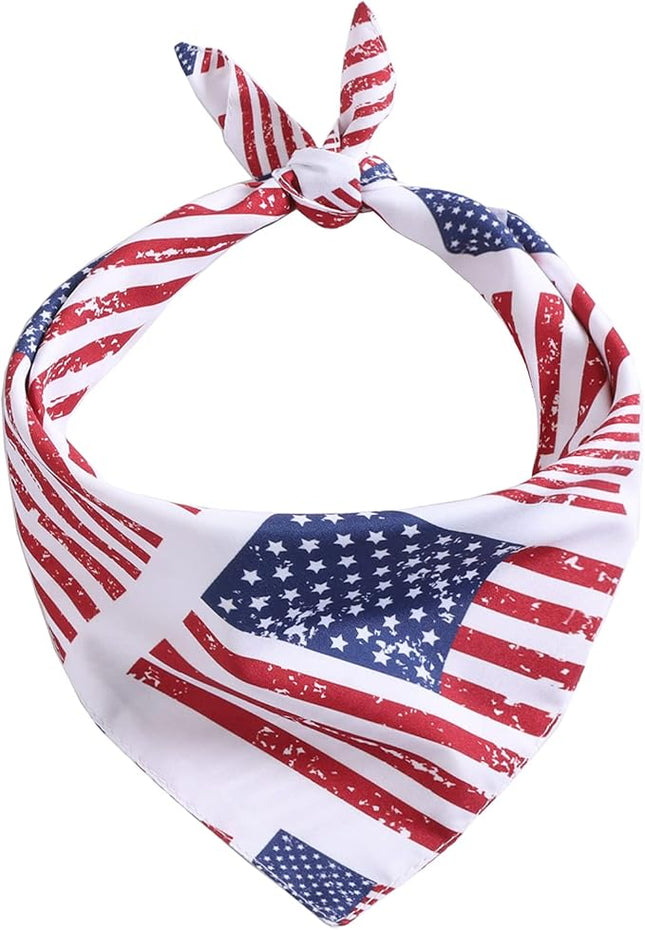 BinaryABC USA Flag Dog Bandana,American Flags Dog Bandana Pet Scarfs,4th of July American Independence Day Pet Decorations (Style 4)