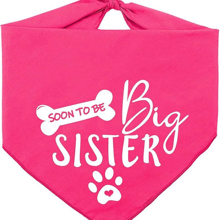 Big Sister Dog Bandana,Reversible Triangle Bibs Pet Scarf