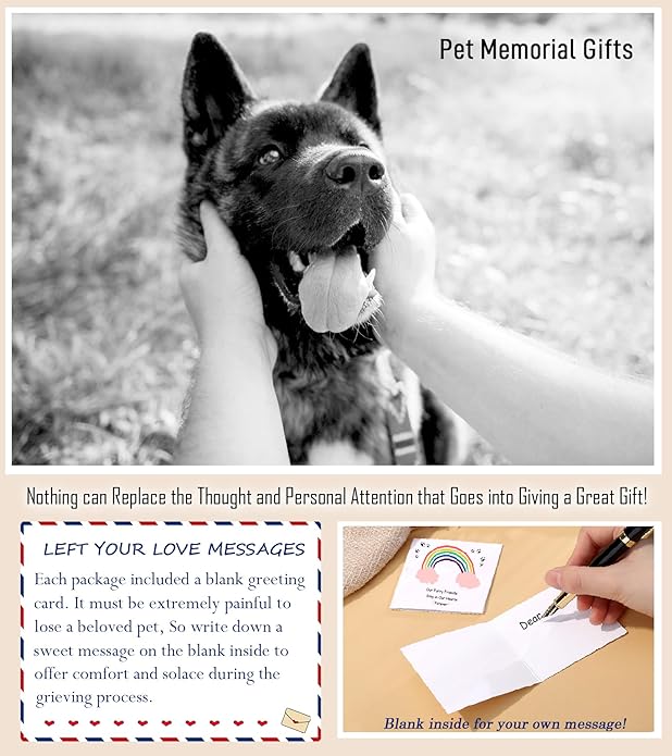 TONY & SANDY Dog Memorial Gifts, Pet Sympathy Rainbow Bridge Pet Memorial Bracelet for Men Women Girls Who Loss of Beloved Dog Cat