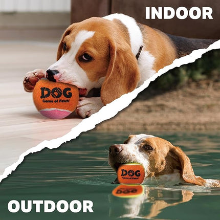 AMA SPORT Squeaky Tennis Balls for Dogs 2.0" Small Dog Tennis Balls for Throwing and Fetching Dog Toys for Training, Exercise, High Bouncing 4 Pack (Orange Pink)