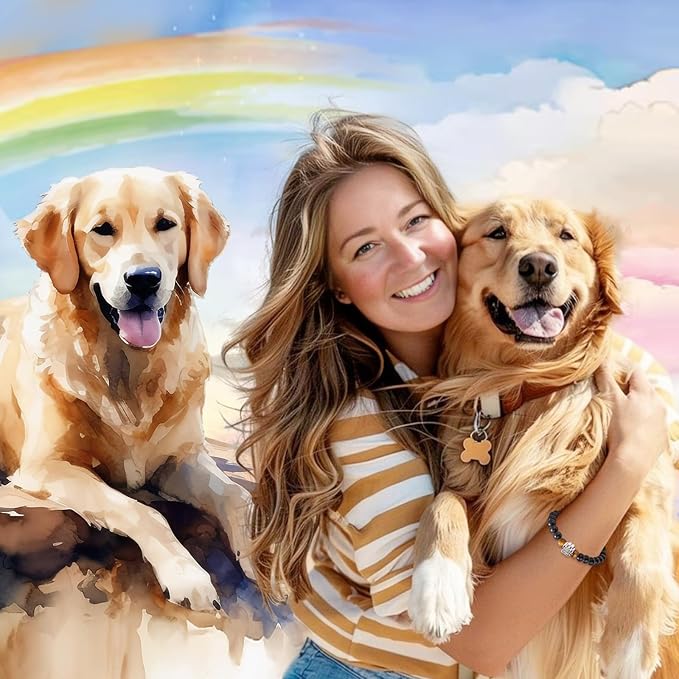 Dog Memorial Gifts - Pet Loss Sympathy Gift, Dog Passing Away Remembrance Bracelet for Men & Women