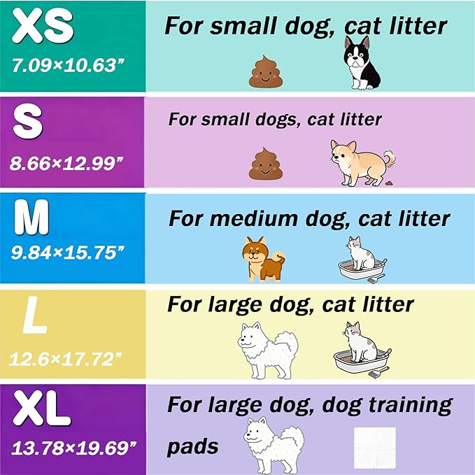 Odor-Sealing Dog Poop Bags, S/200-Count Leakproof & Durable Dog Waste Bags, Block Smells, Unscented (Color:White)