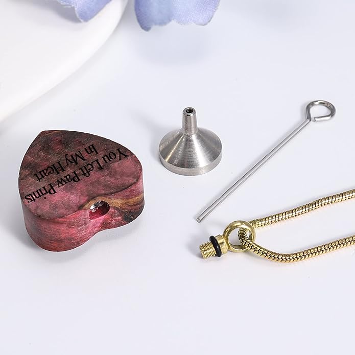 Farfume Personalized Pet Urn Necklace for Dog Cat Ashes Cremation Pet Memorial Customized Photo Text Engraving Pendant Keepsake Funeral Jewelry