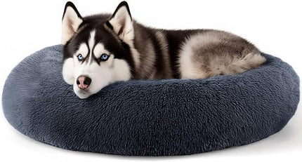 Extra Large Dog Beds, 36 Inch Human Dog Anxiety Relief Comfort Bed, Indestructible & Chew Proof Pet Beds (Dark Grey)