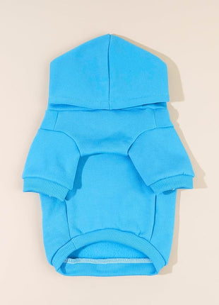 QWINEE Cartoon Bear Print Dog Hoodie Dog Sweatshirt Cat Shirt Apparel Winter Warm Dog Clothes for Puppy Kitten Cat Small Medium Dogs Blue XL