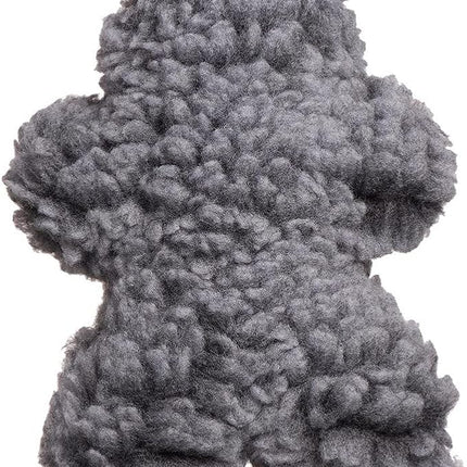 HuggleHounds Plush Dog Toy - Fuzzy Dog Toy, Plush, Soft Fleece, Interactive, Durable, For Small and Large Breeds, Puppy Toy - HuggleFleece Man, Grey