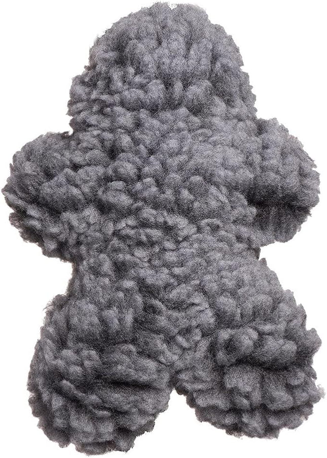 HuggleHounds Plush Dog Toy - Fuzzy Dog Toy, Plush, Soft Fleece, Interactive, Durable, For Small and Large Breeds, Puppy Toy - HuggleFleece Man, Grey