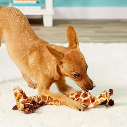 SPOT Skinneeez Giraffe 14 Inch Stuffing-Free Plush Squeaky Dog Toy – Soft Interactive Chew Toy for Small and Medium Dogs – Mess-Free Play for Light & Moderate Chewers