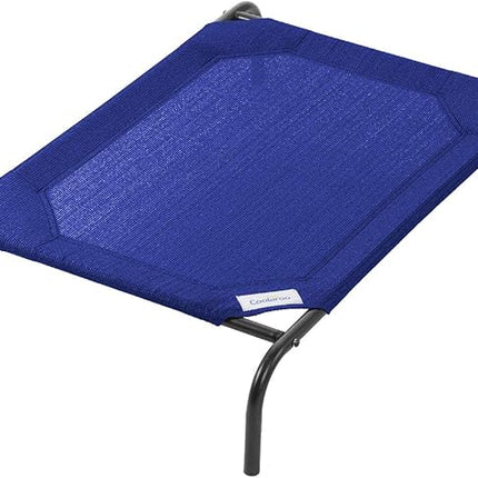 Coolaroo Original Elevated Dog Bed - Breathable Off-The-Ground Pet Bed with Cooling Fabric, Joint Relief & Moisture-Resistant Fabric, 100% Recyclable, Easy Clean, Aquatic Blue, Medium