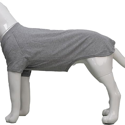 Lovelonglong Pet Clothing Dog Costumes Basic Blank T-Shirt Tee Shirts for Large Dogs Gray XXXXL