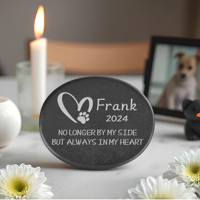 Dog Memorial Stone Personalized, Pet Memorial Stone, Pet Remembrance Gifts, Pet Memorial Gifts, Dog Memorial Gifts for Loss of Dog, Pet Sympathy Gifts for Dogs Cats