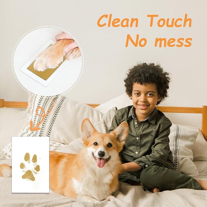 Inkless Paw Print Kit,Dog Paw Print Kit,Dog Nose Print Kit,Clean Touch Ink Pads and Imprint Cards,Pet Paw Print Impression Kit for Dogs Cats Footprint Keepsake