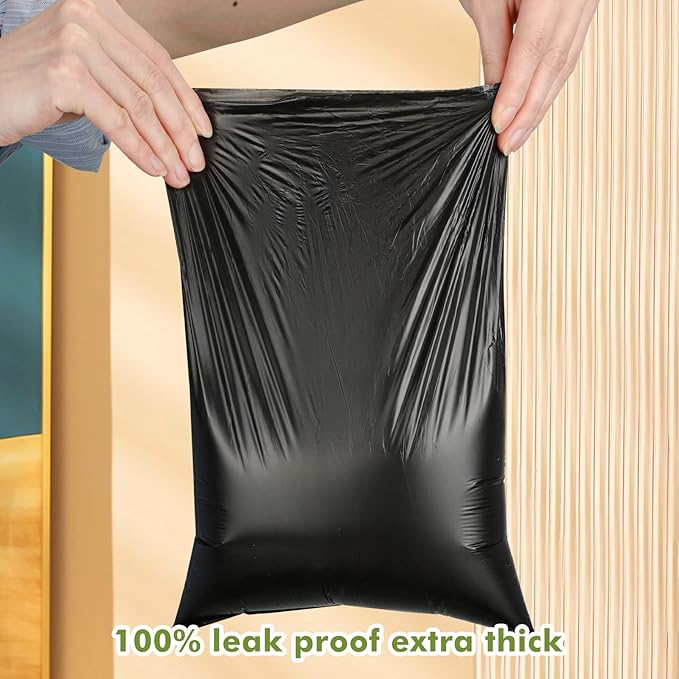 Harloon 6000 Counts Dog Poop Waste Bags 30 Rolls Extra Thick Strong Leak PET Proof Bags Disposable Bulk Universal Doggy Roll Waste Box for Puppy Outdoor Walking Travel(Black,12 x 8 Inches)