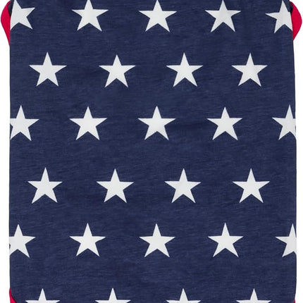Fitwarm Patriotic Star Dog Shirt for 4th of July, Memorial Day, Independence Day, Holiday Dog Clothes for Small Dogs Boy Girl, Pet Cat Outfit, 100% Breathable Cotton, Red, Navy Blue, White, XXL