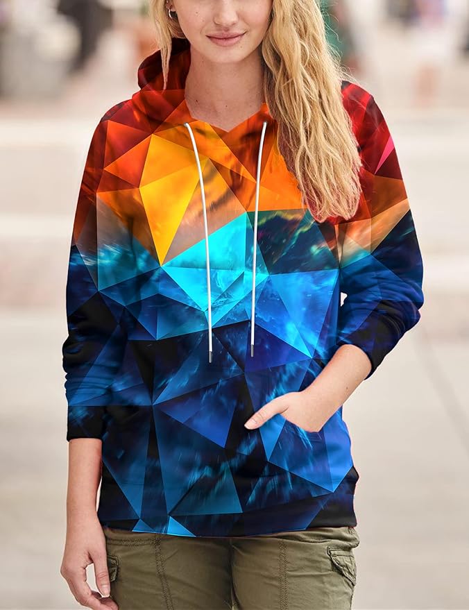 Yasswete Unisex Adults 3D Printed Fashion Hoodies for Men Women Pullover Novelty Sweatshirts with Big Pockets