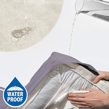 Comfort Expression Orthopedic Dog Bed for Medium Dogs 28x19 Inch, Waterproof Supportive Egg Crate Foam Medium Pet Bed with Removable Bolsters, Dog Couch with Washable Cover & Non-Slip Bottom, Purple