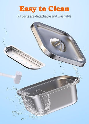 Cat Water Fountain Stainless Steel: 4L/140oz Pet Fountain Water Bowl Indoor, Automatic Dog Drinking Dispenser, Cat Feeding Watering Supplies, Metal Kitty Waterer Fountain, 6 Replacement Filters