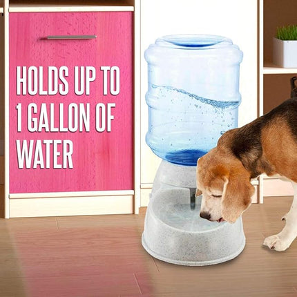 Automatic Pet Water Self-Dispenser - Zento Deals Premium Quality Self-Dispensing Gravity Drinking Pet Waterer, 3.7 Liters Capacity