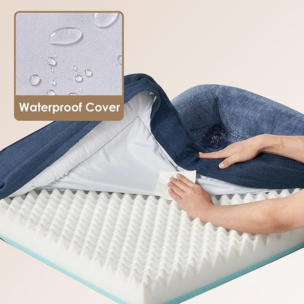 EHEYCIGA Memory Foam XL Dog Bed for XLarge Sized, Extra Large Orthopedic Dog Sofa with Sides and Waterproof Liner, Washable Bolster Pet Couch with Removable Cover, 42x30x7.5 Inch, Navy