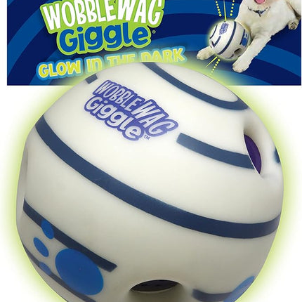 Wobble Wag Giggle Glow in The Dark | Rolling Enrichment Toy for Playtime, Interactive Play for Indoor or Outdoor, Keeps Dogs & Puppies Large, Medium or Small Busy & Moving, As Seen on TV | Pack of 1