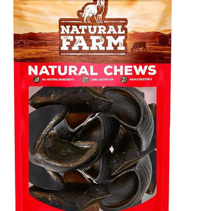 Natural Farm Cow Hooves (12 Pack), Odor-Free, All Natural Sourced from Farm-Raised Beef Hoof Dog Treats, Great Alternative to Bully Sticks or Rawhide, Dental Chew for Small, Medium, Large Breeds