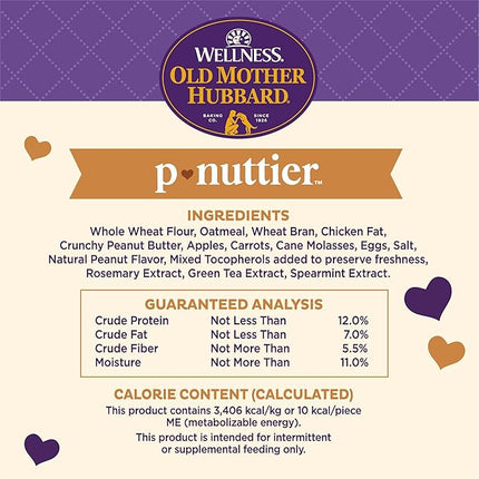 Old Mother Hubbard Wellness P-Nuttier Dog Biscuits, Natural, Training Treats, Peanut Butter Flavor, Mini Size, (20 Ounce Bag)