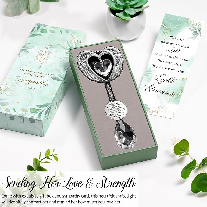 Dog Memorial Gifts for Loss of Dog Sympathy Gifts, Pet Memorial Gift for Dogs Cats, Pets Sympathy Crystal Suncatcher, Thoughtful Cats Dogs Bereavement Remembrance Gift for Pet Loss Condolence