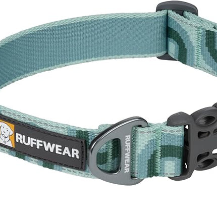 Ruffwear, Crag Dog Collar, Stylish Adventure Collar with Premium Reflective Design, Quick Release Buckle, Lightweight All-Day Comfort, Grassy Oxbow, 11"-14"
