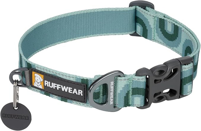 Ruffwear, Crag Dog Collar, Stylish Adventure Collar with Premium Reflective Design, Quick Release Buckle, Lightweight All-Day Comfort, Grassy Oxbow, 20"-26"