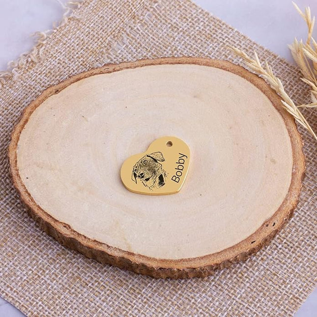 LONAGO 925 Sterling Silver Custom Dog Cat Portrait Photo Necklace Personalized Pet Engraved Picture Pendant Memorial Gift Name Jewelry for Women Mom