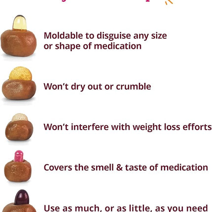 Riley's Pill Wrap for Dogs - Delicious Cheese & Bacon Flavored Pill Paste for Dogs - Wrap Pills, Capsules, Tablets in a Pocket or Pouch to Mask The Taste & Make Pill Time Easy - 4.2 oz