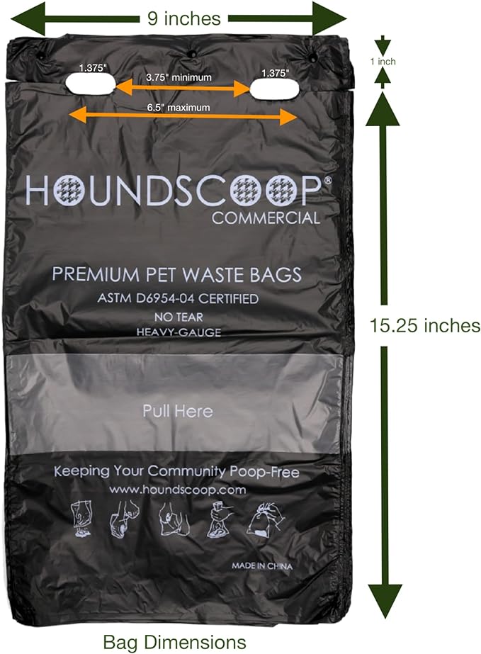 800 Count Pull-Strap Header Pet Waste Bags, 8 Header Packs of 100 Bags, Dog Waste Station Bags for HOA, Residential, XL and Strong, Easy Single Pull for Poop Station Dispensers